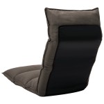 vidaXL Scaun de podea pliabil, gri taupe, material textil vidaXL Scaun de podea pliabil, gri taupe, material textil