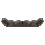 vidaXL Scaun de podea pliabil, gri taupe, material textil vidaXL Scaun de podea pliabil, gri taupe, material textil
