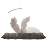 vidaXL Scaun de podea pliabil, gri taupe, material textil vidaXL Scaun de podea pliabil, gri taupe, material textil