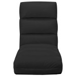 vidaXL Scaun de podea pliabil, negru, piele ecologică vidaXL Scaun de podea pliabil, negru, piele ecologică