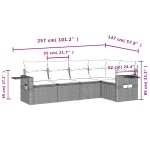 vidaXL Set canapele de grădină cu perne, 5 piese gri deschis poliratan vidaXL Set canapele de grădină cu perne, 5 piese gri deschis poliratan