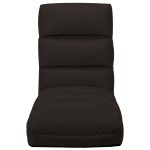 vidaXL Scaun de podea pliabil, maro, piele ecologică vidaXL Scaun de podea pliabil, maro, piele ecologică