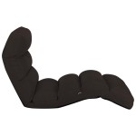 vidaXL Scaun de podea pliabil, maro, piele ecologică vidaXL Scaun de podea pliabil, maro, piele ecologică