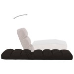 vidaXL Scaun de podea pliabil, maro, piele ecologică vidaXL Scaun de podea pliabil, maro, piele ecologică