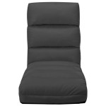 vidaXL Scaun de podea pliabil, antracit, piele ecologică vidaXL Scaun de podea pliabil, antracit, piele ecologică