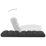 vidaXL Scaun de podea pliabil, antracit, piele ecologică vidaXL Scaun de podea pliabil, antracit, piele ecologică
