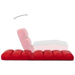 vidaXL Scaun de podea pliabil, roșu, piele ecologică vidaXL Scaun de podea pliabil, roșu, piele ecologică