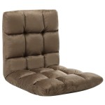 vidaXL Scaun de podea pliabil, gri taupe, microfibră vidaXL Scaun de podea pliabil, gri taupe, microfibră
