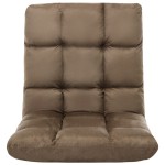 vidaXL Scaun de podea pliabil, gri taupe, microfibră vidaXL Scaun de podea pliabil, gri taupe, microfibră