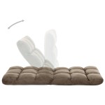 vidaXL Scaun de podea pliabil, gri taupe, microfibră vidaXL Scaun de podea pliabil, gri taupe, microfibră