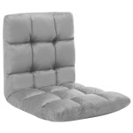 vidaXL Scaun de podea pliabil, gri deschis, microfibră vidaXL Scaun de podea pliabil, gri deschis, microfibră