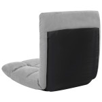 vidaXL Scaun de podea pliabil, gri deschis, microfibră vidaXL Scaun de podea pliabil, gri deschis, microfibră