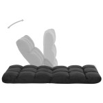 vidaXL Scaun de podea pliabil, negru, microfibră
