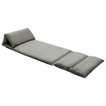 vidaXL Scaun de podea pliabil, gri închis, microfibră vidaXL Scaun de podea pliabil, gri închis, microfibră