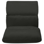 vidaXL Scaun de podea pliabil, negru, microfibră vidaXL Scaun de podea pliabil, negru, microfibră