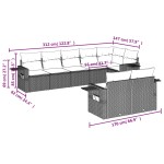 vidaXL Set mobilier de grădină cu perne, 8 piese, negru, poliratan vidaXL Set mobilier de grădină cu perne, 8 piese, negru, poliratan
