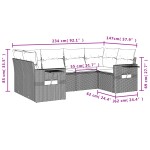 vidaXL Set mobilier grădină cu perne, 6 piese, gri, poliratan vidaXL Set mobilier grădină cu perne, 6 piese, gri, poliratan