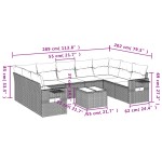 vidaXL Set canapele de grădină cu perne, 10 piese, bej, poliratan vidaXL Set canapele de grădină cu perne, 10 piese, bej, poliratan