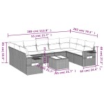 vidaXL Set canapele de grădină cu perne 10 piese gri deschis poliratan vidaXL Set canapele de grădină cu perne 10 piese gri deschis poliratan