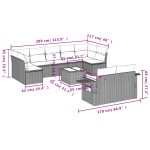 vidaXL Set canapele de grădină cu perne 10 piese gri deschis poliratan vidaXL Set canapele de grădină cu perne 10 piese gri deschis poliratan