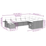 vidaXL Set canapele de grădină cu perne 10 piese gri deschis poliratan vidaXL Set canapele de grădină cu perne 10 piese gri deschis poliratan