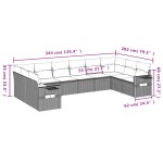 vidaXL Set canapele de grădină cu perne 10 piese gri deschis poliratan vidaXL Set canapele de grădină cu perne 10 piese gri deschis poliratan