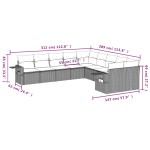 vidaXL Set canapele de grădină cu perne 10 piese gri deschis poliratan vidaXL Set canapele de grădină cu perne 10 piese gri deschis poliratan