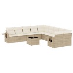 vidaXL Set canapele de grădină cu perne, 11 piese, bej, poliratan vidaXL Set canapele de grădină cu perne, 11 piese, bej, poliratan