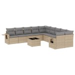 vidaXL Set canapele de grădină cu perne, 11 piese, bej, poliratan vidaXL Set canapele de grădină cu perne, 11 piese, bej, poliratan