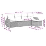 vidaXL Set canapele de grădină cu perne, 5 piese gri deschis poliratan vidaXL Set canapele de grădină cu perne, 5 piese gri deschis poliratan