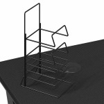 vidaXL Birou de gaming cu picioare în formă de K, negru, 90x60x75 cm