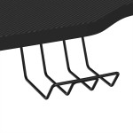 vidaXL Birou de gaming cu picioare formă K, negru, 110x60x75 cm