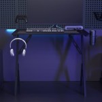 vidaXL Birou de gaming cu picioare în formă de Y, negru, 90x60x75 cm