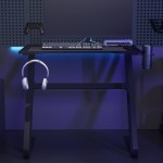 vidaXL Birou de gaming cu picioare în formă de ZZ, negru, 90x60x75 cm