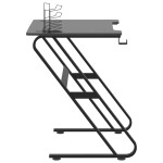 vidaXL Birou de gaming cu picioare în formă de ZZ, negru, 90x60x75 cm