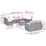 vidaXL Set canapele de grădină cu perne, 10 piese, bej, poliratan vidaXL Set canapele de grădină cu perne, 10 piese, bej, poliratan