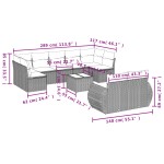 vidaXL Set canapele de grădină cu perne 10 piese gri deschis poliratan vidaXL Set canapele de grădină cu perne 10 piese gri deschis poliratan