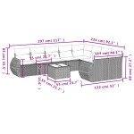 vidaXL Set canapele de grădină cu perne, 10 piese, negru, poliratan vidaXL Set canapele de grădină cu perne, 10 piese, negru, poliratan