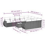 vidaXL Set canapele de grădină cu perne, 11 piese, negru, poliratan vidaXL Set canapele de grădină cu perne, 11 piese, negru, poliratan