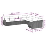 vidaXL Set canapele de grădină cu perne 10 piese gri deschis poliratan vidaXL Set canapele de grădină cu perne 10 piese gri deschis poliratan
