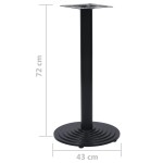 vidaXL Picior masă de bistro, negru, Ø43x72 cm, fontă