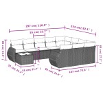vidaXL Set canapele de grădină cu perne, 11 piese, bej, poliratan vidaXL Set canapele de grădină cu perne, 11 piese, bej, poliratan