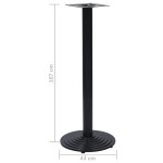 vidaXL Picior masă de bistro, negru,Ø43x107 cm, fontă