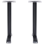 vidaXL Picior masă de bistro, 2 buc., negru, 61x8x72 cm, fontă