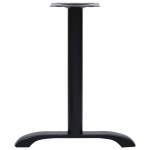 vidaXL Picior masă de bistro, 2 buc., negru, 61x8x72 cm, fontă