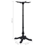 vidaXL Picior masă de bistro, negru, 52x52x108 cm, fontă