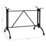 vidaXL Picior masă de bistro, negru, 93x60x72 cm, aluminiu turnat