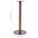 vidaXL Picior masă de bistro, auriu, Ø45x107 cm, oțel inoxidabil