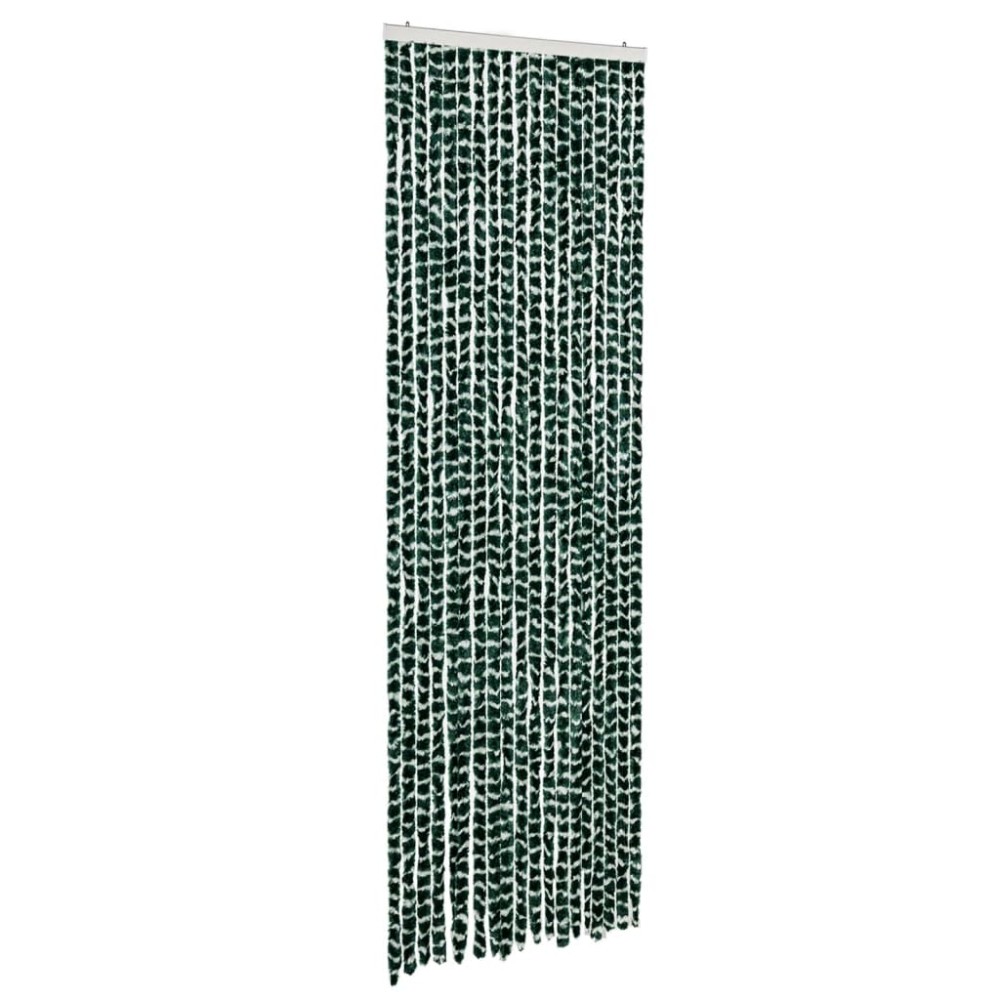 vidaXL Perdea pentru insecte, verde și alb, 56 x 185 cm, chenille