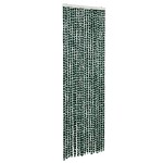 vidaXL Perdea pentru insecte, verde și alb, 56 x 185 cm, chenille vidaXL Perdea pentru insecte, verde și alb, 56 x 185 cm, chenille